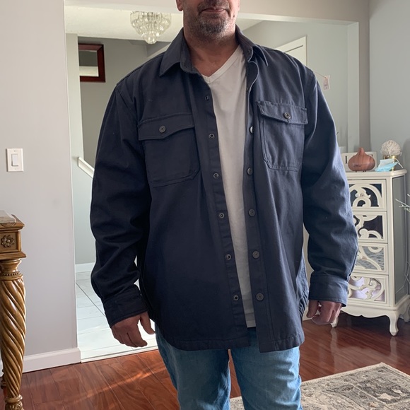 Duluth Trading Co Blue Canvas Jacket 